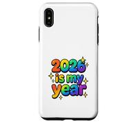 2026 is My Year Rainbow Optimistic Ludique Bubbly Esthétique Coque pour iPhone XS Max