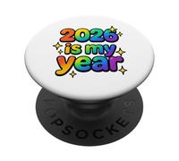 2026 is My Year Rainbow Optimistic Ludique Bubbly Esthétique PopSockets PopGrip Adhésif