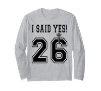 2026 J'Ai Dit Oui ! La Future mariée Sera fiançailles Bachelorette Manche Longue