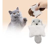 2026 Jouet à mâcher pour animal domestique, écureuil, son interactif, grincement, écureuil volant, doux et durable, gris