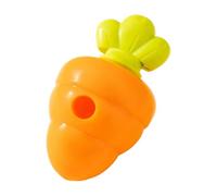 2026 Jouet à mâcher pour chat en caoutchouc naturel en forme de carotte avec protection contre les fuites, parfumé, durable, passe au lave-vaisselle, jeu interactif de tirage à la corde, orange, 12 x