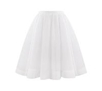 2026 Jupe en maille plissée à la taille, douce, drapée, mi-longue, grande taille, jupe trapèze, bottines, Blanc., XL