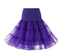 2026 - Jupe Femmes Jupe Jupe pour Adulte Qualité Danse Haute Courte Taille Haute Plis Chimie, lilas, L