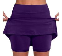 2026 - Jupe Taille Mid Pantalons Femmes Casual Sport Avec Poches Deux Nouvelles Jupes Courtes Blanches Avec Tulle, lilas, L