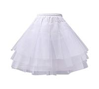 2026 - Jupon en tulle uni pour femme - Tutu de princesse - Jupe en tulle - Jupon de Noël N Roll, Blanc., C
