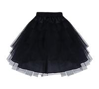 2026 - Jupon en tulle uni pour femme - Tutu de princesse - Jupe en tulle - Jupon de Noël N Roll, Noir , C