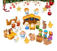 2026 Kids Christmas advent calendars, Daily Story Figurine Countdown | 25 Pcs Mini PVC Nativity Story Figurines Set for , Preschoolers, Boys & Girls