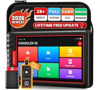 2026 KINGBOLEN S6 Outil de Diagnostic Auto pour Tout les Systèmes Valise Diagnostic Auto OBD2 Bluetooth avec 28 Fonctions, CANFD