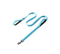 2026 Laisse pour chien avec double poignée, contrôle de la circulation, anti-odeurs, facile à nettoyer, large sangle en nylon revêtue avec 2 poignées, convient pour la plage, l'exploration