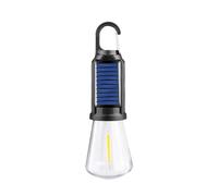 2026 Lampes solaires LED rechargeables avec crochet à clip pour camping, extérieur, aventure, urgences (bleu, 19,2 x 6 cm)