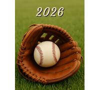 2026: Large Monthly Calendar Planner - Baseball And Glove