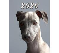 2026: Large Monthly Calendar Planner - Greyhound Dog
