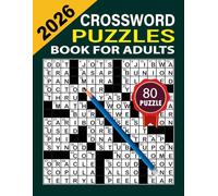 2026 Large Print Medium Crossword Puzzle Book for Adults & Seniors