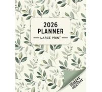 2026 Large Print Planner Bigger & Better: Weekly, Monthly Calendars for Visually Impaired, Low Vision and Seniors. Botanical Pattern