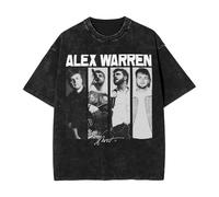 2026 Little Orphan Alex Live Tour Alex Warren T-Shirt en Coton Style Rétro Délavé Estival Tendance À Manches Courtes Unisexe Tee-E||s