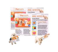 2026 Lot de 2 jouets pour chien en forme de journal, durable, indestructible, jouet interactif en peluche froissée, anti-déchiquetage, doux à mâcher pour chiens de petite et moyenne taille