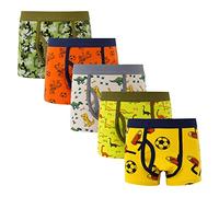 2026 Lot de 5 boxers pour enfant en bas âge Grande culotte pour enfants Garçons Culotte plate Corne Dinosaure Dessin animé Boxer Pantalons Combo Ensemble de culottes Sous-vêtements Garçons avec