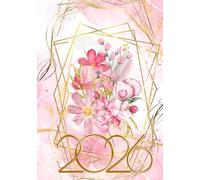 2026 Luxury Floral Daily Planner - Pink & Gold Elegant Watercolor Calendar: Hourly Schedule, Monthly Pages, Global Holidays, Priorities & Notes | Feminine Organizer for 2026