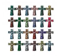 2026 Magnetic Cross Bookmarks Gifts, Christian Cross Magnetic Bookmarks with Inspiration Sayings, Religious Page Clips for Bible Study, Readers, Teachers, Students (24 pcs- Rays style)