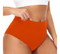 2026 Maillot de bain pour femme, sous-vêtements physiologiques, quatre couches, anti-fuite, serviette hygiénique, sous-vêtement de sport, Orange, 3XL