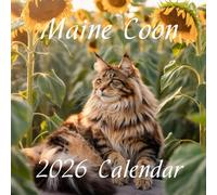 2026 Maine Coon Cat Desk Calendar: Majestic Gentle Giants Month by Month: Compact Square Design for Home or Office • Perfect Gift for Cats Lovers