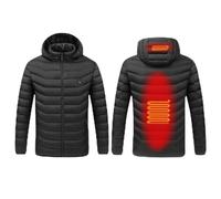 2026 Manteau chauffant féminin Manteau masculin Chauffage intelligent Manteau chauffant USB 2 Zone de chauffage Blouse Femme Manteau chauffant, Noir , XXL