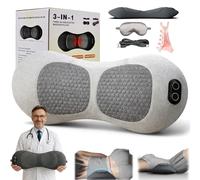 2026 Masseur LombaTech 3 en 1 Décompression Vertébrale à Domicile, Masseur Lombaire Sciatique, Appareil Dos Traction Chauffage Vibrations, Soutien Ergonomique Soulagement Sommeil (Gris Clair,USB)