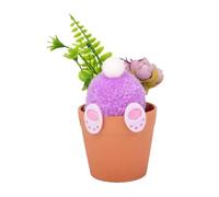 2026 - Mini pot de lapin de Pâques - Adorable pot - Ornement de plateau idéal pour le style de la maison (violet, taille unique)