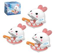 2026 Mini Zahnarzt Hasenspiel, Zahnarzt Spielzeug Kinder, 31PCS Zahnarzts Spiels, 3D Design Adjustable with Toothbrush, for All Children (3PCS)