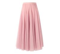 2026 Mode Femme Big Swing Jupe Fine Jupe trapèze Jupe unie, Rose, L