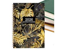 2026 Monthly Planner, Large Blocks with Flower Design Dates, Weekly and Monthly Calendar Notebook for Students, Teachers, Offices, Classroom, Academic Planning, Appointments, Work, Family Schedule