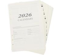 2026 Monthly Planner Refills, Diary 2026 English Page A5 Daily, Feuilles De Cahier Compactes Feuilles Mobiles Portables, Refill Organiser Weekly Planner for Notebook, Diary, Vroquis, Painting