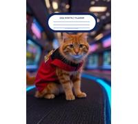 2026 monthly planner - Space Kittens: Dot grid notes and monthly spreads - small size - 80 pages