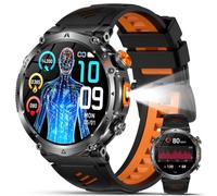 2026 Montre Connectée Homme avec AI-GPT/GPS, 1,7" HD Smartwatch Android/iOS | AI-GPT/GPS/LED Lampe/Boussole/Appels Bluetooth/Étanche 3ATM, 24H Pression artérielle/Fréquence cardiaque/SpO2/Sommeil