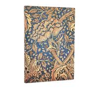 2026 Morris Windrush (William Morris) Midi 12-month Vertical Softcover Flexi Dayplanner 2026 (Elastic Band Closure)