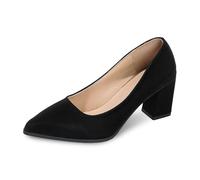 2026 Mother of The Bride Chaussures à talons hauts confortables avec doublure douce et confortable pour le travail, le cocktail, les talons aiguilles à bout pointu classique habillé formel, Noir