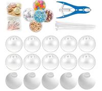 2026 New 15 Pcs DIY Stress Ball Making Kit - Clear TPR Squishy Skins with Precision Scissors & Secure Ties - Professional Sensory Toy Craft Set for Adults