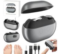 2026 New 3-en-1 Coupe Ongles Électrique Silencieux et Sans Douleur, Portable lime a ongle avec Lumière LED, Rechargeable USB Coupe-Ongles Automatique, pour Enfant, Adulte et Personnes Âgées (Noir)