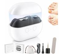2026 New 3 In 1 Automatic Electric Nails Clipper, Electric Nail Clippers For Toenails, Automatic Nail Trimmer With Light And Nails Scraps Storage For Thick, Arthritis, Low Vision (White Gray)