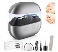 2026 New 3 In 1 Automatic Electric Nails Clipper, Electric Nail Clippers For Toenails, Automatic Nail Trimmer With Light And Nails Scraps Storage For Thick, Arthritis, Low Vision (Dark Gray)