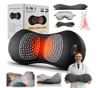 2026 New 3 in 1 Back Therapy, 3 in 1 Back Therapy Massager, Backs Massager with 135°Golden Curvature Spinal Traction, Portable Heat and Vibration Massage for Neck Shoulder (Black)