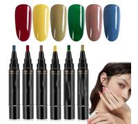 2026 New 3 in 1 Nail Polish Markers Quick Dry, Gel Nails Polish Pen Set, Color Nail Polish Gel Pen for DIY Nail Art, Nails Art Drawing Tool for Girls and Ladies (Set 6)