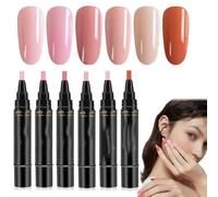 2026 New 3 in 1 Nail Polish Markers Quick Dry, Gel Nails Polish Pen Set, Color Nail Polish Gel Pen for DIY Nail Art, Nails Art Drawing Tool for Girls and Ladies (Set 4)