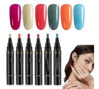 2026 New 3 in 1 Nail Polish Markers Quick Dry, Gel Nails Polish Pen Set, Color Nail Polish Gel Pen for DIY Nail Art, Nails Art Drawing Tool for Girls and Ladies (Set 5)