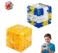 2026 New 3D Labyrinth Cube, 3D Labyrinth Sphere for Children, Patience Games for Adults, for Adults and Teenagers for Stress Relief and Promoting Logical Thinking (2PCS-B)