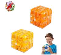 2026 New 3D Labyrinth Cube, 3D Labyrinth Sphere for Children, Patience Games for Adults, for Adults and Teenagers for Stress Relief and Promoting Logical Thinking (2PCS-A)