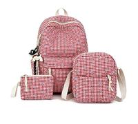2026 NEW Bow Backpack 3-Piece Set Cute College Laptop Rucksack for Women Fashion Travel Daypack (E)
