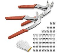 2026 New Car Clip Pliers with 50Pcs Retainer Clips & Work Gloves, Automotive Trim Removal Tool, Damage-Free Fastener Remover, Spring-Loaded, 17-4 Stainless Steel, 6.5" (2Pcs)