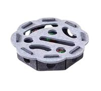 2026 New Cat Scratch Puzzle Enrichment Box, Cat Scratch Puzzle Box with 3 Track Balls, Interactive Felt Maze Toy for Cats Scratching and Hunting Fun (Gray Flower Pattern)