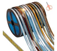 2026 New Ceramic Tile Gap Tape, Self-Adhesive Gap Beautifying Caulk Strip, Flexible Sealant Tape for Bathtub Shower Kitchen Sink Toilet Wall Edge Tile Joint Protection (Rainbow Gold,20 feet*2)